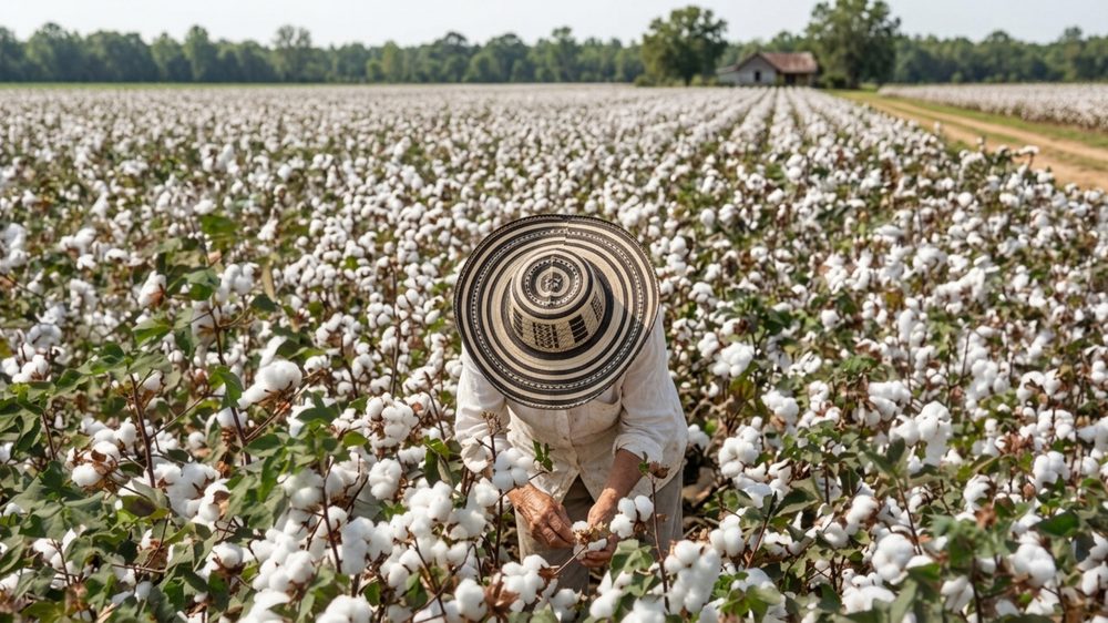What is Peruvian Pima cotton: harvesting in the field