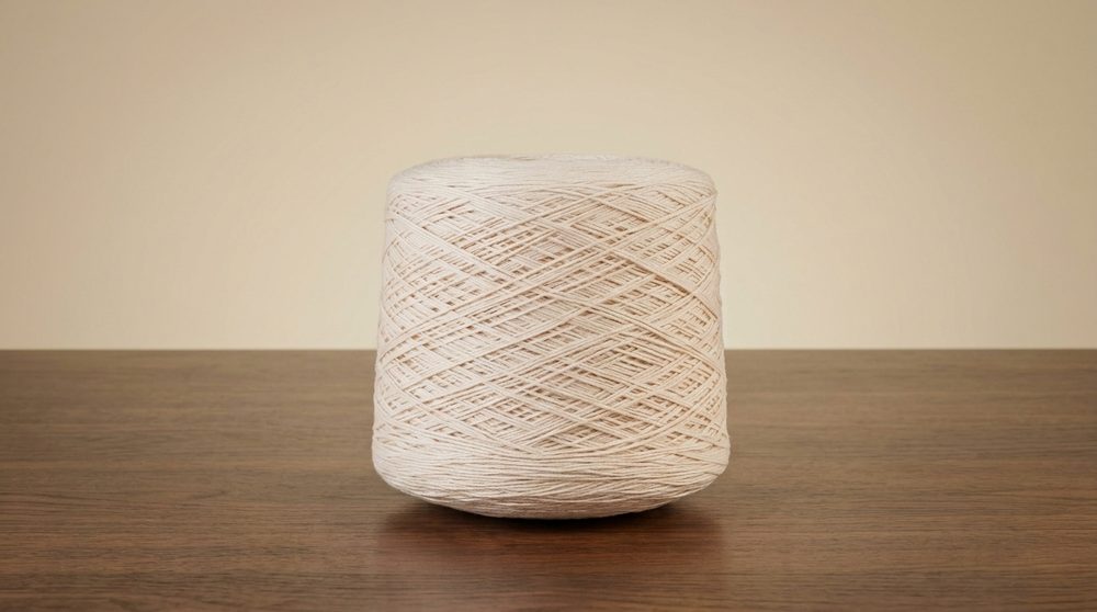 Cone of Peruvian Pima cotton yarn